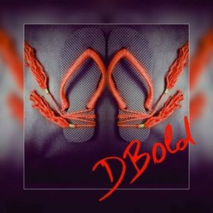 Burnt orange flip flops